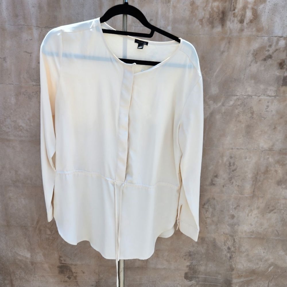 Ann Taylor cream tunic long sleeve